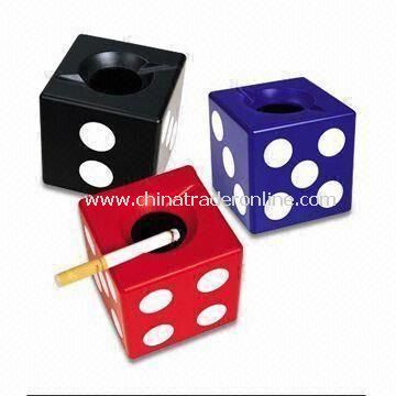 Dice Smokeless Ashtrays, Made of ABS and Melamine, Various Colors are Available