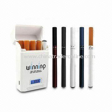 E-cigarette Set with True Smoke Flavor, LED Indicators, and 4 to 5 Hours Charging Time from China