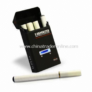 E-cigarette with 1,400mAh Charger Case, LCD Display, and Up to 300 Cycles Battery Life