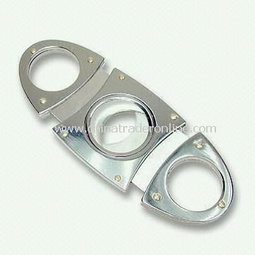 Stainless Steel Cigar Cutter with Glossy Finish from China