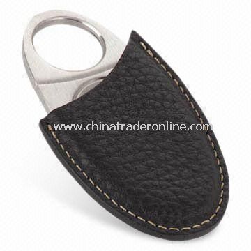 Stainless Steel Cigar Cutter with Pouch from China