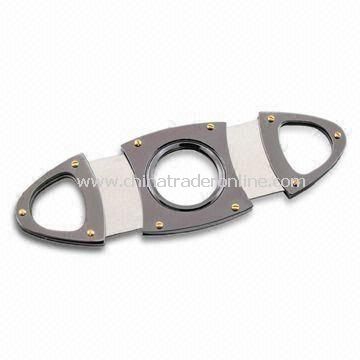 Stainless Steel Cigar Cutters with Closed Size of 9.2cm, Various Colors Available from China