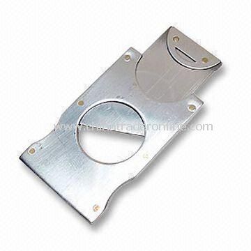 Stainless Steel Slide-cutting Cigar Cutter, Thin and Small with only Size Closed of 5.8cm