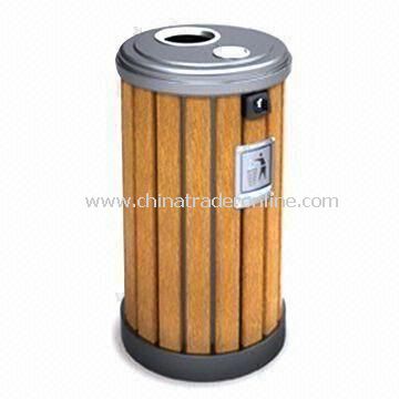 Trash Bin with Ashtray, Higher Corrosion Resistance and Long Service Time, Suitable for Outdoor Use