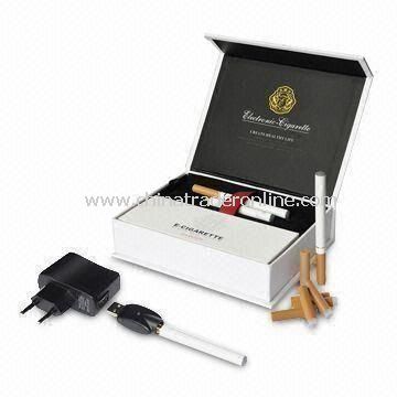 E-cigarette with 100 to 240V AC/12 to 24V DC Charger and One-piece Battery