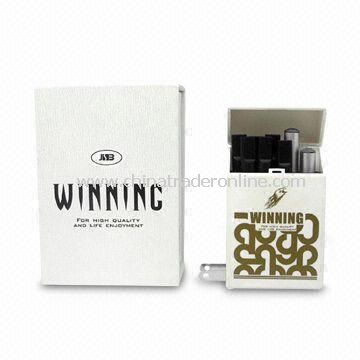 Mini E-cigarette with Aluminum Foil and Case, Measures 118mm