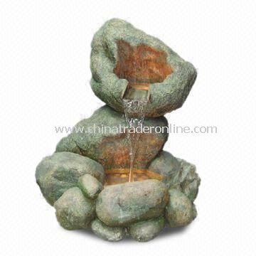 2-layer Rockpool Fountain, Fits for Outdoor Use, Made of Polyresin and Fiberglass from China