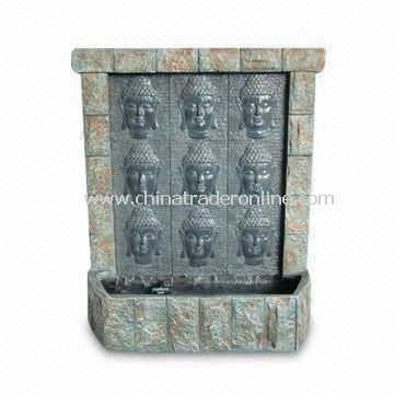 Close Designed Buddha Head Garden Fountain, Made of Fiberglass, 40-inch Height, Light and Durable from China