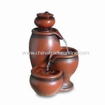 Durable Jar Table Fountain with 11.8-inch Height, Suitable for Indoor Use