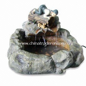 Garden Fountain, Made of Fiberglass, Light and Durable, Customized Designs are Accepted