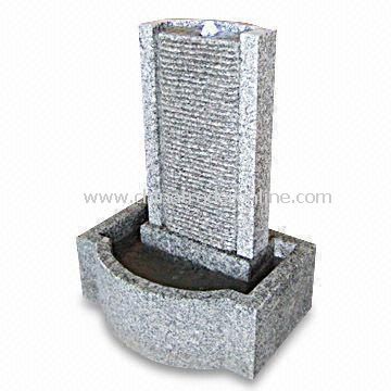 Granite Wall Fountain with Stone Basin, Available in Different Designs