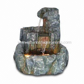 Light and Durable Rockery Water Fountain, Made of Fiberglass from China