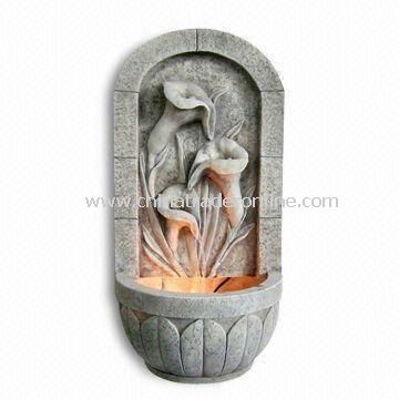 Light/Durable Garden Wall Fountain, Made of Fiberglass Material, Available in Various Designs