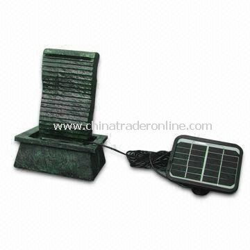 Polyresin Solar Fountain, Measuring 18 x 12 x 26cm, with 6V/200mA Monocrystalline Solar Panel