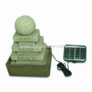 Solar Fountain, Measuring 26 x 19 x 35cm, Made of Polyresin from China