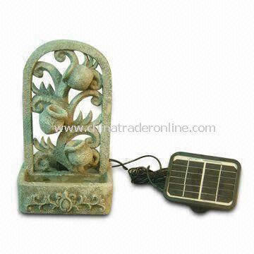 Solar Fountain with Monocrystalline Solar Panel, Made of Polyresin Material from China