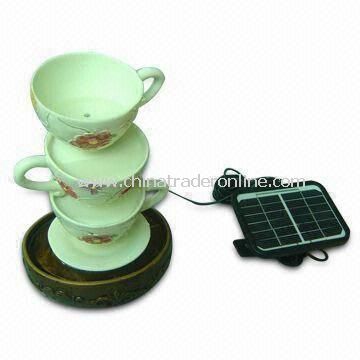 Solar Fountain with Monocrystalline Solar Panel, Measuring 18 x 15 x 27cm