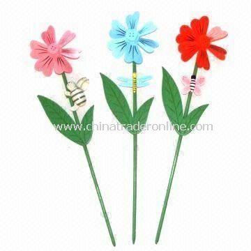 Wooden Flower Stick, Various Style Available, Used for Spring Garden Decoration from China