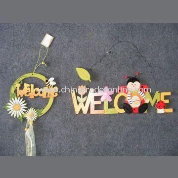 Wooden Hangings in Spring Theme, Suitable for Garden or Door Decorations from China