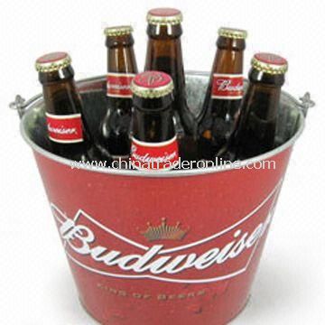 5L Ice Bucket, Made of 0.30mm Galvanized Metal, Various Colors are Available