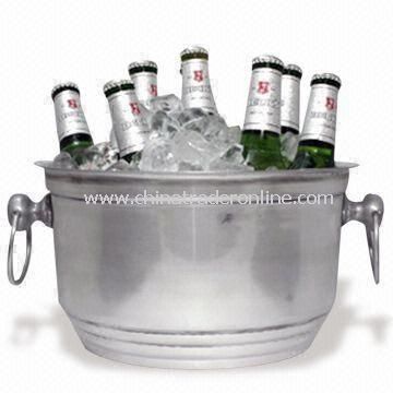 Beer Ice Bucket, Made of Plastic Material, Customized Logo Printings Welcomed from China