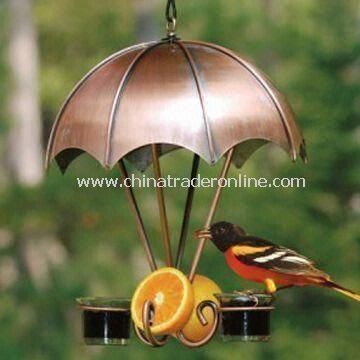 Bird Feeder, Made of Iron and Cups, Suitable for Holding Bird Drinking Water and Garden Decoration