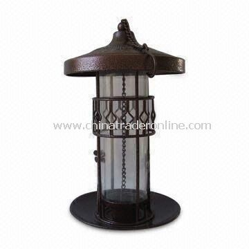 Bird Feeder, Made of Iron and Net, Available in Black, Suitable for Garden Decoration