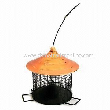 Bird Feeder for Garden Decoration, OEM Designs are Welcome, Made of Iron and Net from China