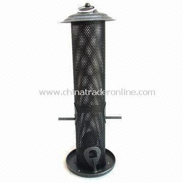 Bird Feeder for Garden Decoration, with Baking Varnish, Made of Iron and Net