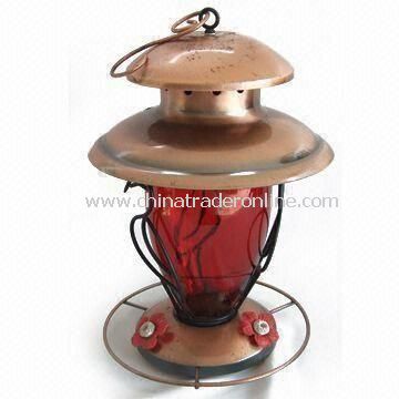 Bird Feeder with Red Glass, Suitable for Garden Decorations from China