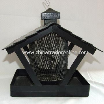 Bird Houses for Garden Decoration, Made of Iron and Net, Black Plating and Painting from China