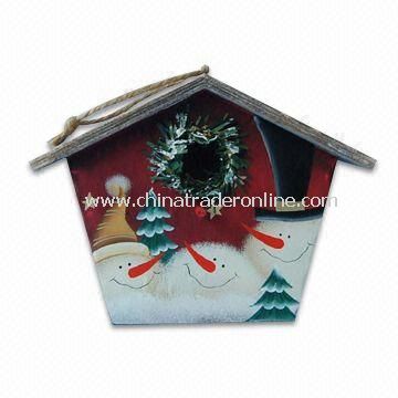 Bird Wooden House, Measures 21 x 10.2 x 16cm, Suitable for Christmas Decorations from China