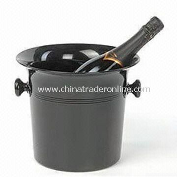 Ice Bucket, Black Acrylic Ice Bucket with Single Piece Molded Handles, Available in Various Colors