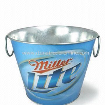 Ice Bucket, Made of Galvanized Iron, Customized Colors are Accepted from China