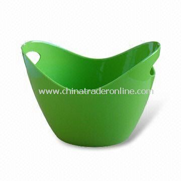 Ice Bucket in Green Color, with 4.2mm Thickness and 2 Bottles Capacity, Made of PS from China