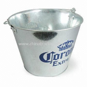 Ice Bucket/Metal Ice Bucket with 5L Capacity, Made of 0.30mm Galvanized Metal from China