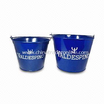 Metal Ice Bucket with 5L Capacity, Various Colors and Logos are Available from China