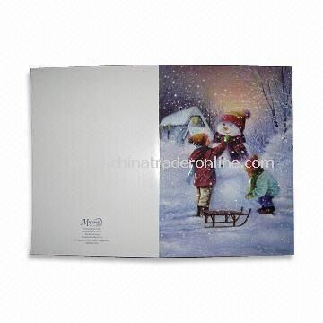 Christmas Greeting Card, Made of Coated Paper, Various Sizes, Designs and Colors are Available from China