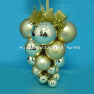 Glass Christmas Ornament with PVC Box Package from China