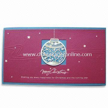 Greeting Card, Suitable for Christmas Decoration, OEM Orders are Welcome from China