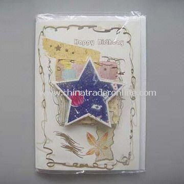 Paper Card in Printed Envelope, Suitable for Christmas Gifts, OEM Orders are Welcome