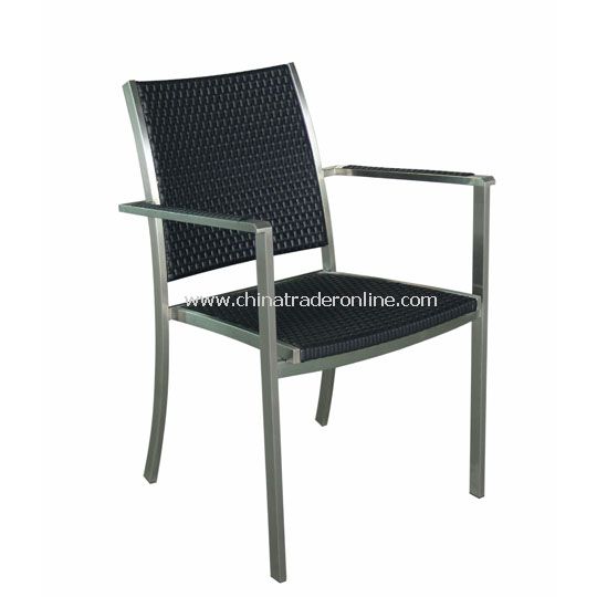 STAINLESS STEEL chair with Glass TOP