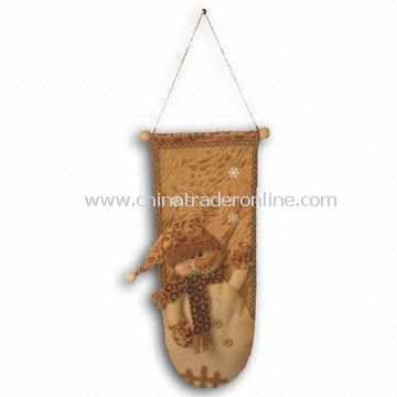 18-inch Santa, Snowman, and Moose Wall Hanging Christmas Decoration, Available in Brown