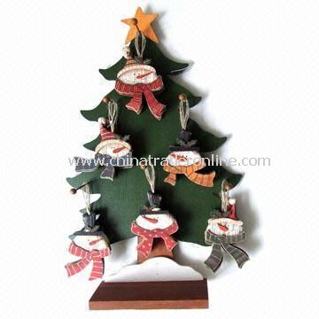 42-piece Wooden Snowman Ornament with Display, Available in Various Sizes from China