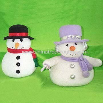 Attractive Stuffed and Plush Christmas Snowmen, Good for Decoration