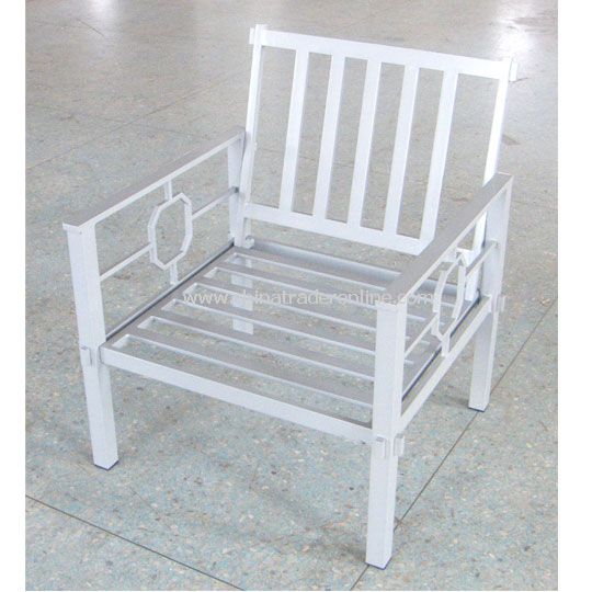 Chinese Wind Aluminium Amrchair with silver powder from China