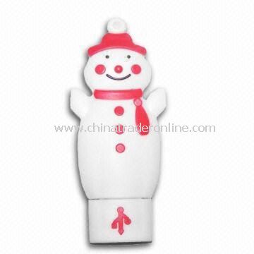 Christmas Snowman USB Flash Drive, Made of Silicone, Custom Mold Setup Charge only USD50