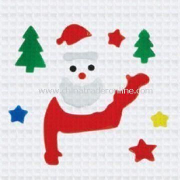 Christmas Window Stickers, Includes Snowman, Trees and Stars, Made of PVC from China