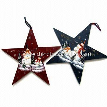 Metal Snowman Star with LED Light