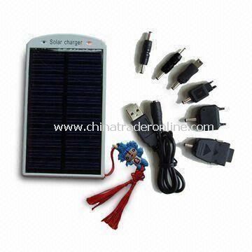 Portable Solar Charger, Fits for Mobile Phone, Digital Camera, PDA, MP3 Player and More